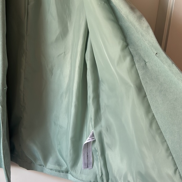 ZARA WOMAN NWT DOUBLE-BREASTED SOFT OVERSIZED BLAZER LIGHT GREEN | 8372/037 - Picture 10 of 10